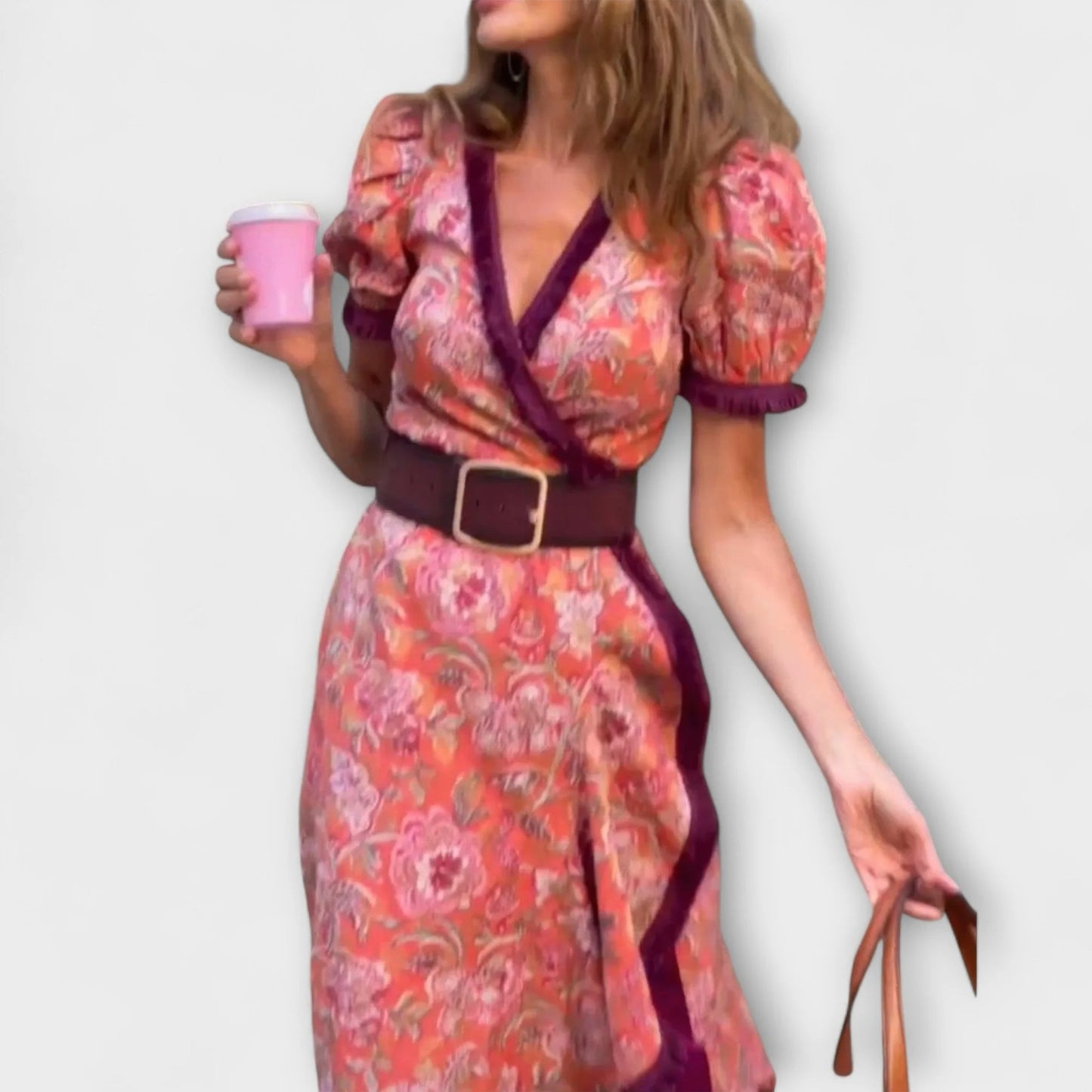 Laura™ | Elegante roze maxi-jurk