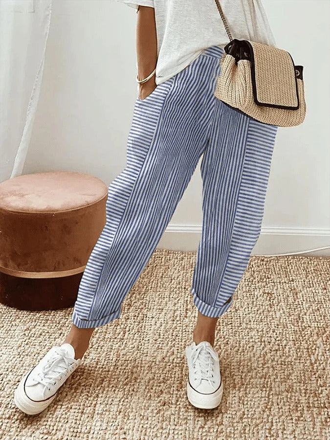 ELENA™ | Gestreepte Pantalon