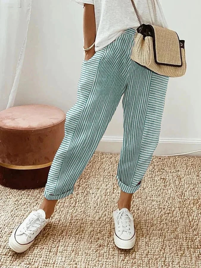 ELENA™ | Gestreepte Pantalon