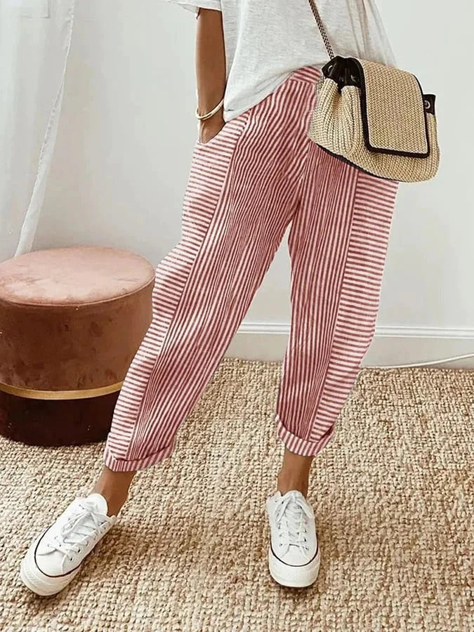 ELENA™ | Gestreepte Pantalon