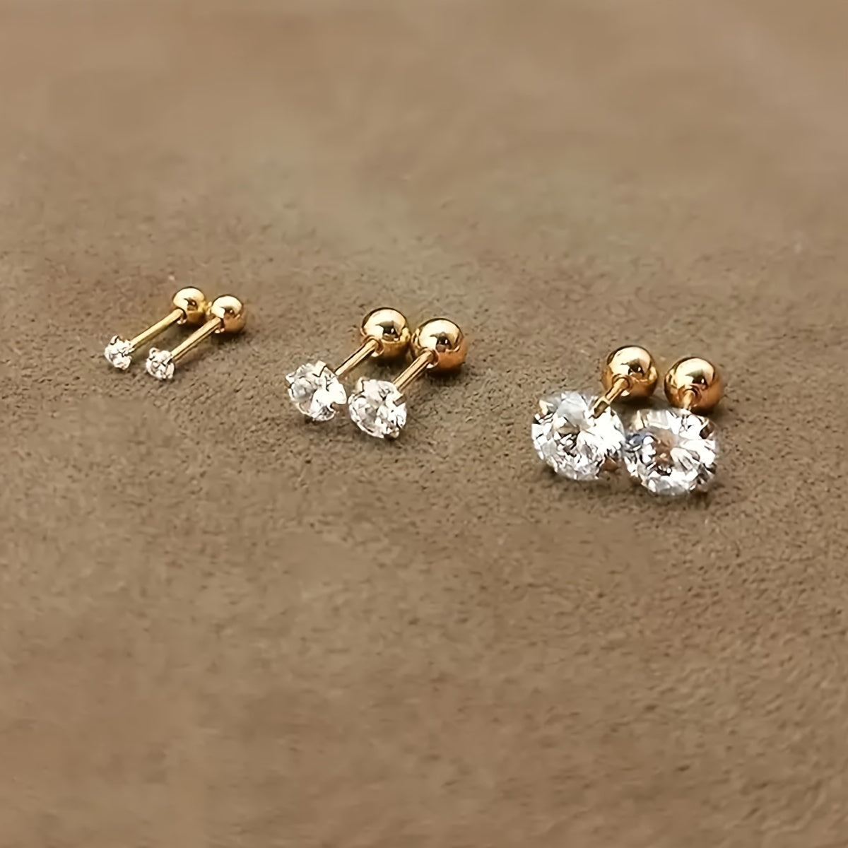 Set van 3 paar elegante oorknopjes