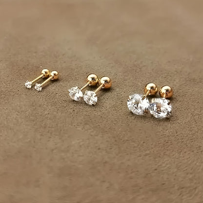 Set van 3 paar elegante oorknopjes