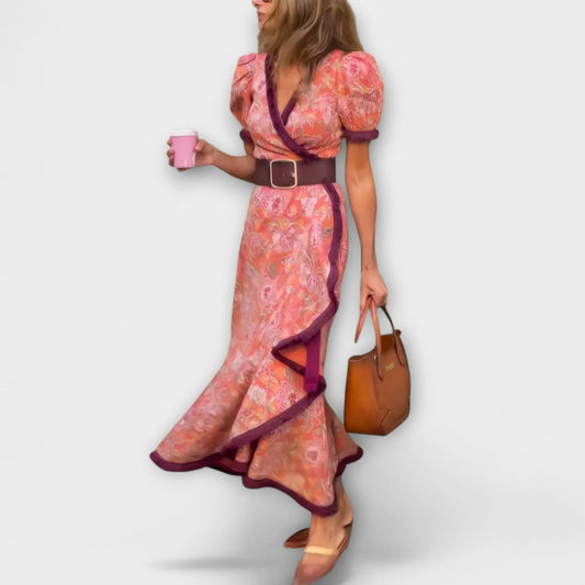 Laura™ | Elegante roze maxi-jurk