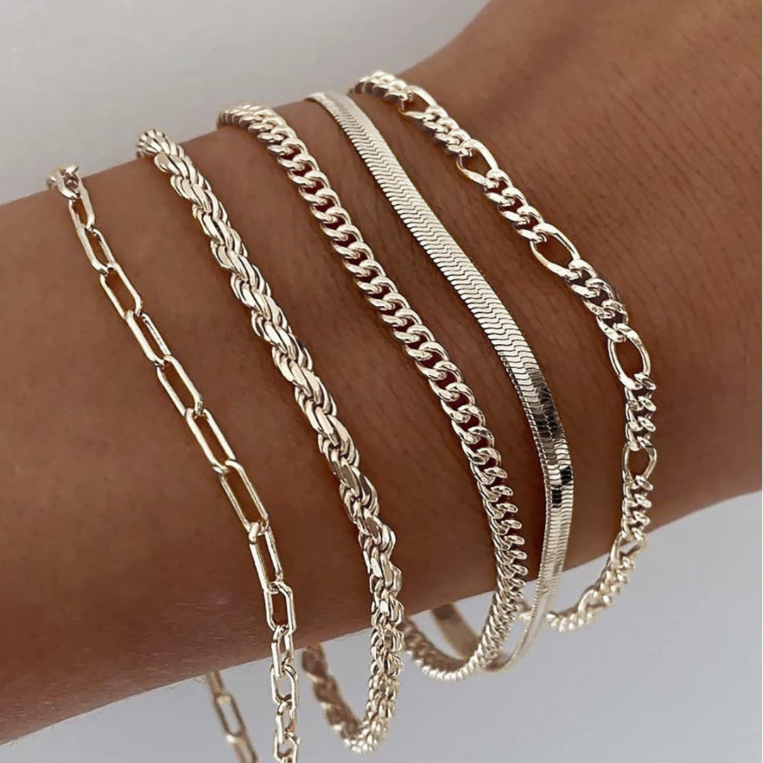 Ellen – Gouden armbandenset