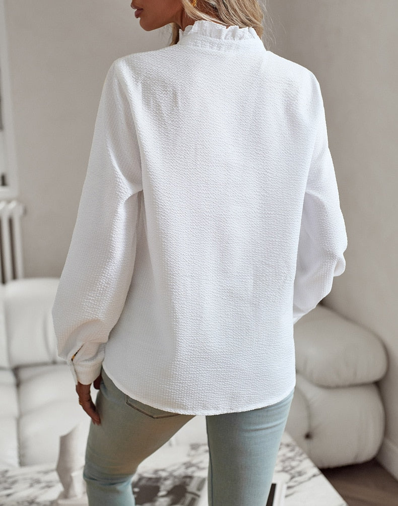 Roos™ | Blouse met Roesdetails