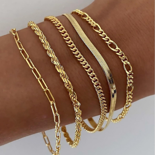 Ellen – Gouden armbandenset