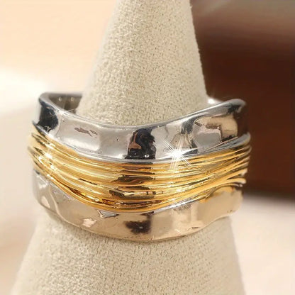 Tweekleurige Draadring | Zilver & Goud