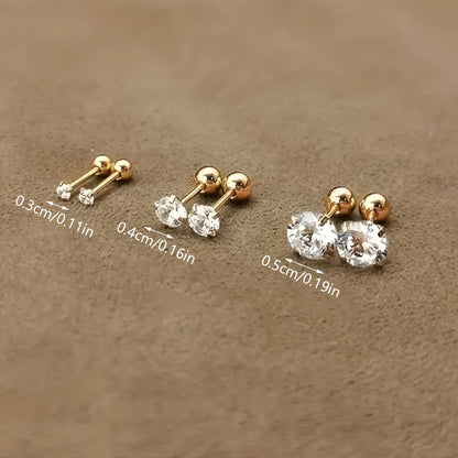 Set van 3 paar elegante oorknopjes