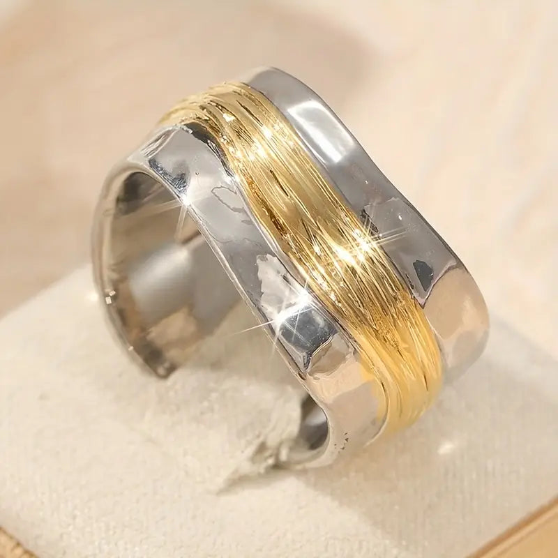 Tweekleurige Draadring | Zilver & Goud