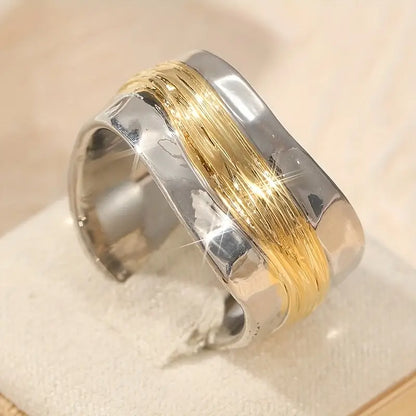 Tweekleurige Draadring | Zilver & Goud