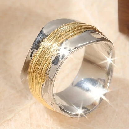 Tweekleurige Draadring | Zilver & Goud