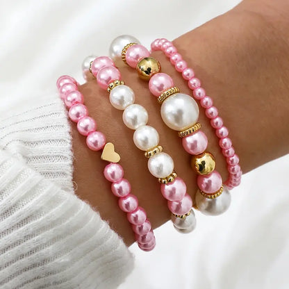 Liefdevolle Parelarmband™ – Set van 4