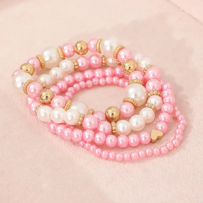 Liefdevolle Parelarmband™ – Set van 4