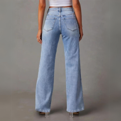 Sienna™ | Wijde Jeans met Hoge Taille