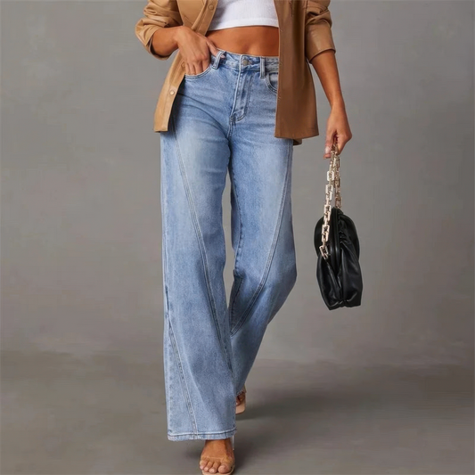 Sienna™ | Wijde Jeans met Hoge Taille