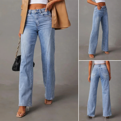 Sienna™ | Wijde Jeans met Hoge Taille