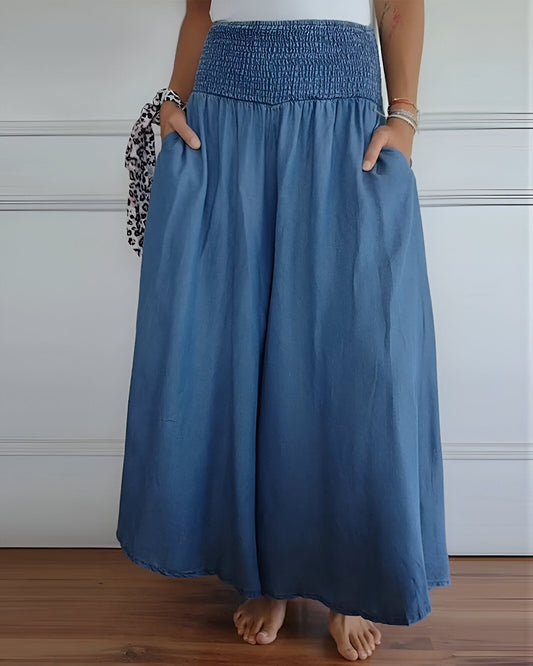 Yara™ | Luchtige damesbroek met elastische taille en diepe zakken