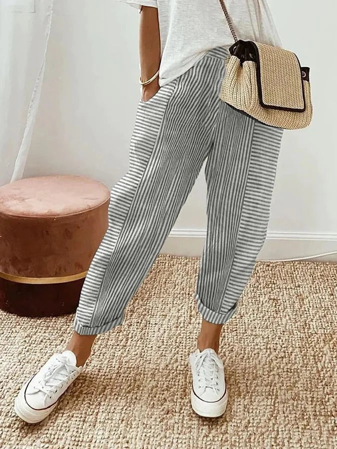 ELENA™ | Gestreepte Pantalon