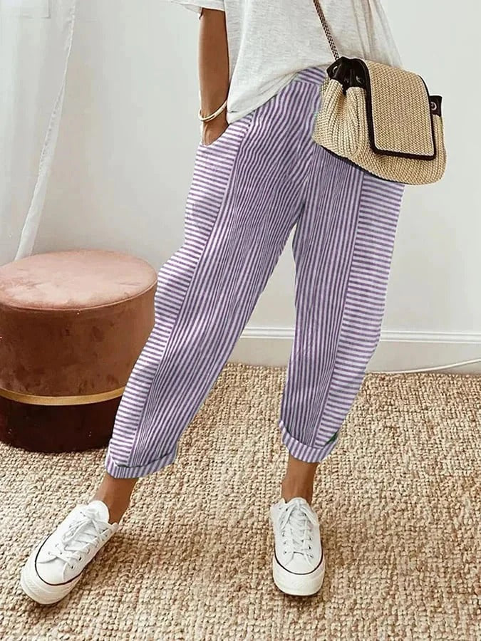 ELENA™ | Gestreepte Pantalon